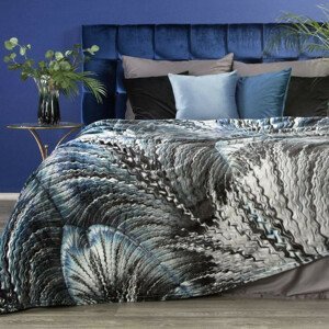 Dekoratívna deka v odtieňoch modrej farby Šírka: 150 cm | Dĺžka: 200 cm
