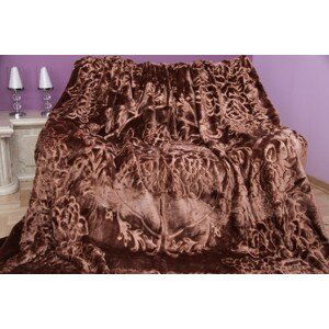 Luxusná deka v tmavohnedej farbe Šírka: 200 cm | Dĺžka: 240 cm