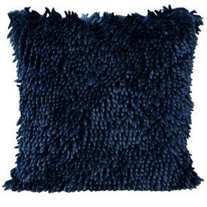 DomTextilu Strapcová obliečka na vankúš tmavomodrej farby 40 x 40 cm  Modrá 31043