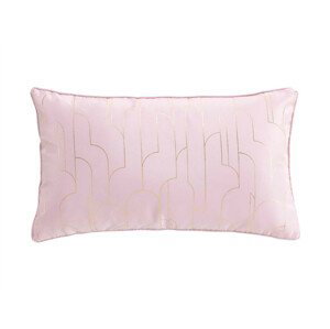 DomTextilu Svetlo ružový dekoračný vankúš s decentným zlatým vzorom 30 x 50 cm 35084 Ružová