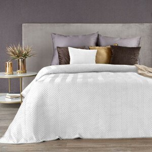 Kvalitný snehovo biely pehoz na manželskú posteľ Šírka: 200 cm | Dĺžka: 220 cm