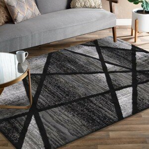 domtextilu.sk Moderný sivo čierny koberec s abstraktným vzorom 38299-180008