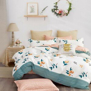 DomTextilu Moderné obojstranné bavlnené posteľné obliečky s letným motívom 3 časti: 1ks 180x200 + 2ks 70 cmx80 Biela 70 x 80 cm 38446-182387