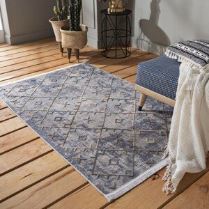 domtextilu.sk Moderný sivý koberec so strapcami v škandinávskom štýle 39660-183537