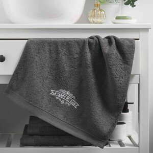 DomTextilu Luxusný sivý bavlnený uterák CHARCOAL GREY 50 x 90 cm Sivá