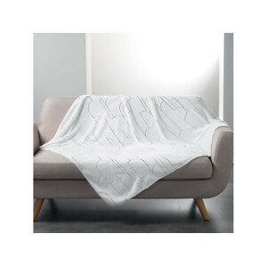 DomTextilu Biela deka v škandinávskom štýle so strieborným vzorom 125 x 150 cm 39741 Biela