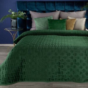 DomTextilu Smaragdovo zelený prešívaný prehoz na posteľ Šírka: 220 cm | Dĺžka: 240 cm 40092-184573