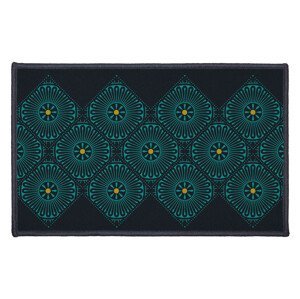 DomTextilu Moderný čierny koberec do predsiene s krásnym vzorom 50 x 80 cm 40837
