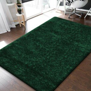 DomTextilu Luxusný koberec s dlhým vlasom v nádhernej smaragdovej farbe 41776-197103