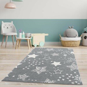 DomTextilu Originálny sivý detský koberec STARS 41830-197191