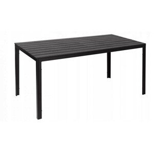 Veľký záhradný stôl v čiernej farbe