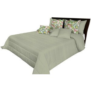 DomTextilu Kvalitný prehoz na posteľ šedo-olivovej farby Šírka: 200 cm | Dĺžka: 220 cm 44133-207058