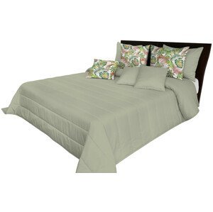 DomTextilu Kvalitný prehoz na posteľ šedo-olivovej farby Šírka: 220 cm | Dĺžka: 240 cm 44133-207059