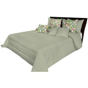 DomTextilu Kvalitný prehoz na posteľ šedo-olivovej farby Šírka: 200 cm | Dĺžka: 210 cm 44133-207366