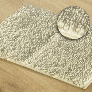 DomTextilu Kúpeľňový koberec v krémovej farbe Šírka: 60 cm | Dĺžka: 90 cm 44463-208037