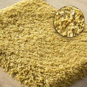 domtextilu.sk Žltý huňatý koberec do kúpelne Šírka: 60 cm | Dĺžka: 90 cm 44472-208054