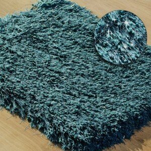 domtextilu.sk Lurexový tyrkysový koberec do kúpelne Šírka: 50 cm | Dĺžka: 70 cm 44475-217872