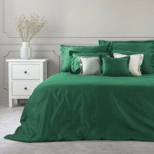 DomTextilu Bavlnené sýto zelené posteľné obliečky na perinu so saténovým leskom Šírka: 180 cm | Dĺžka: 200 cm Zelená 44700-208668