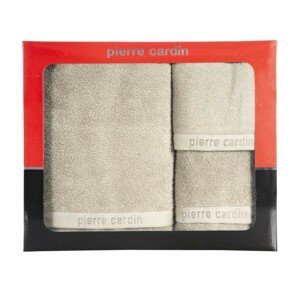 DomTextilu Originálna béžová sada bavlnených froté uterákov PIERRE CARDIN Béžová EURPIER-3-EVI-BEZ
