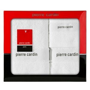 DomTextilu Kvalitná darčeková sada troch bielych uterákov PIERRE CARDIN Biela EURPIER-3-NEL-B