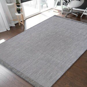 domtextilu.sk Jednoduchý a elegantný sivý hladký koberec pre všetranné využitie 45444-215283