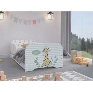 domtextilu.sk Roztomilá detská posteľ 140 x 70 cm so žirafou  Biela 46239