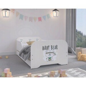 domtextilu.sk Očarujúca detská posteľ 140 x 70 cm baby bear  Biela 46365