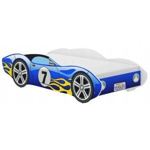 domtextilu.sk Jedinečná chlapčenská detská posteľ modré pretekárske auto 140 x 70 cm  Modrá 46390