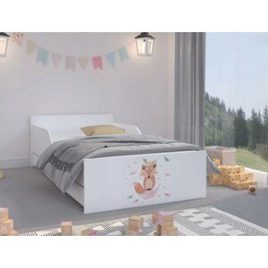 domtextilu.sk Očarujúca detská posteľ 160 x 80 cm s rozkošnou líškou  Biela 46715