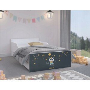 domtextilu.sk Kvalitná detská posteľ v tmavších farbách s motívom nočnej oblohy 160 x 80 cm  Biela 46721
