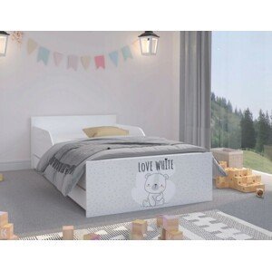 domtextilu.sk Úchvatná, kvalitne spracovaná detská posteľ LOVE 160 x 80 cm  Biela 46735