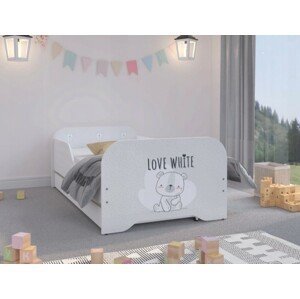 domtextilu.sk Úchvatná detská posteľ s rozkošným medvedíkom 160 x 80 cm  Biela 46830