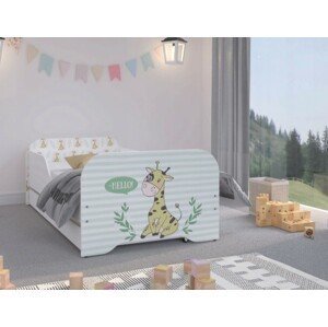 domtextilu.sk Okúzľujúca detská posteľ so žirafou 160 x 80 cm  Biela 46843