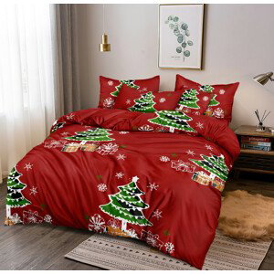domtextilu.sk Sviatočné červené vianočné posteľné obliečky s vianočným stromčekom 3 časti: 1ks 160 cmx200 + 2ks 70 cmx80 3 časti: 1ks 160 cmx200 + 2ks 70 cmx80 Červená 46889-218402