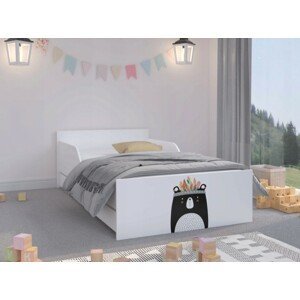 domtextilu.sk Univerzálne detská posteľ s krásnym medveďom 180 x 90 cm  Biela 46931