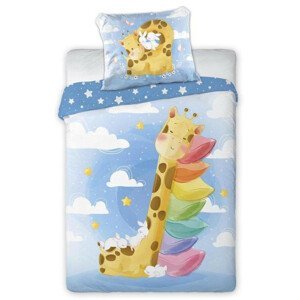 Bavlnená posteľná bielizeň pre deti s krásnou žirafou