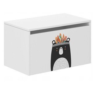 Detský úložný box s krásnym medveďom 40x40x69 cm