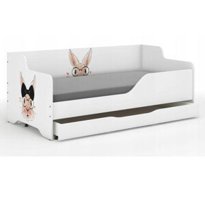 domtextilu.sk Detská posteľ s rozkošným zajačikom 160x80 cm  Biela 52460