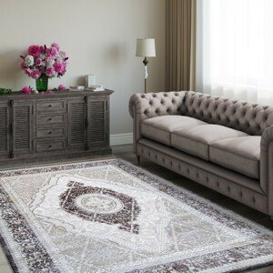 DomTextilu Exkluzívny koberec hnedej farby vo vintage štýle 54492-234184