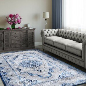 domtextilu.sk Elegantný koberec modrej farby vo vintage štýle 54498-234089
