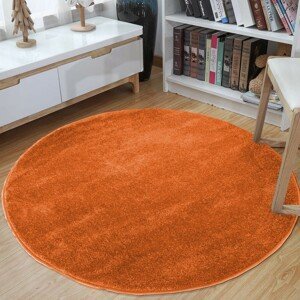 domtextilu.sk Okrúhly koberec v oranžovej farbe 54646-234124