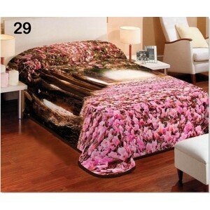 DomTextilu Poťahy na postele ružovej farby s motívom lesa 5621-15057