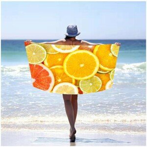 Plážová osuška s motívom citrusov 100 x 180 cm