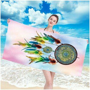 Plážová osuška s motívom farebného lapača snov 100 x 180 cm