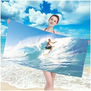 Plážová osuška s motívom surfistu 100 x 180 cm