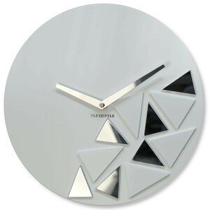 domtextilu.sk Elegantné akrylové hodiny 30 cm v bielej farbe 57468