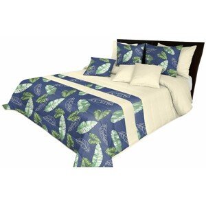 domtextilu.sk Elegantné prehozy na posteľ so vzorom zelených listov Šírka: 170 cm | Dĺžka: 210 cm 62663-237315