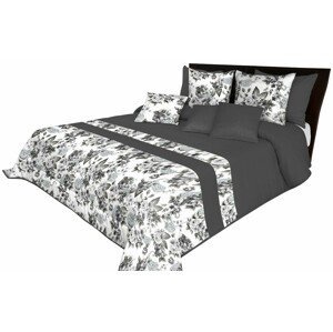 DomTextilu Elegantné prehozy na posteľ s krásnym vzorom sivých kvetov Šírka: 170 cm | Dĺžka: 210 cm 62678-237405