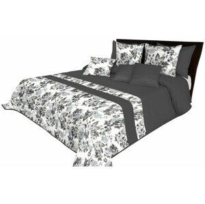 DomTextilu Elegantné prehozy na posteľ s krásnym vzorom sivých kvetov Šírka: 200 cm | Dĺžka: 220 cm 62678-237406