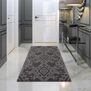 domtextilu.sk Moderný šedý koberec s geometrickým vzorom 63949-238208